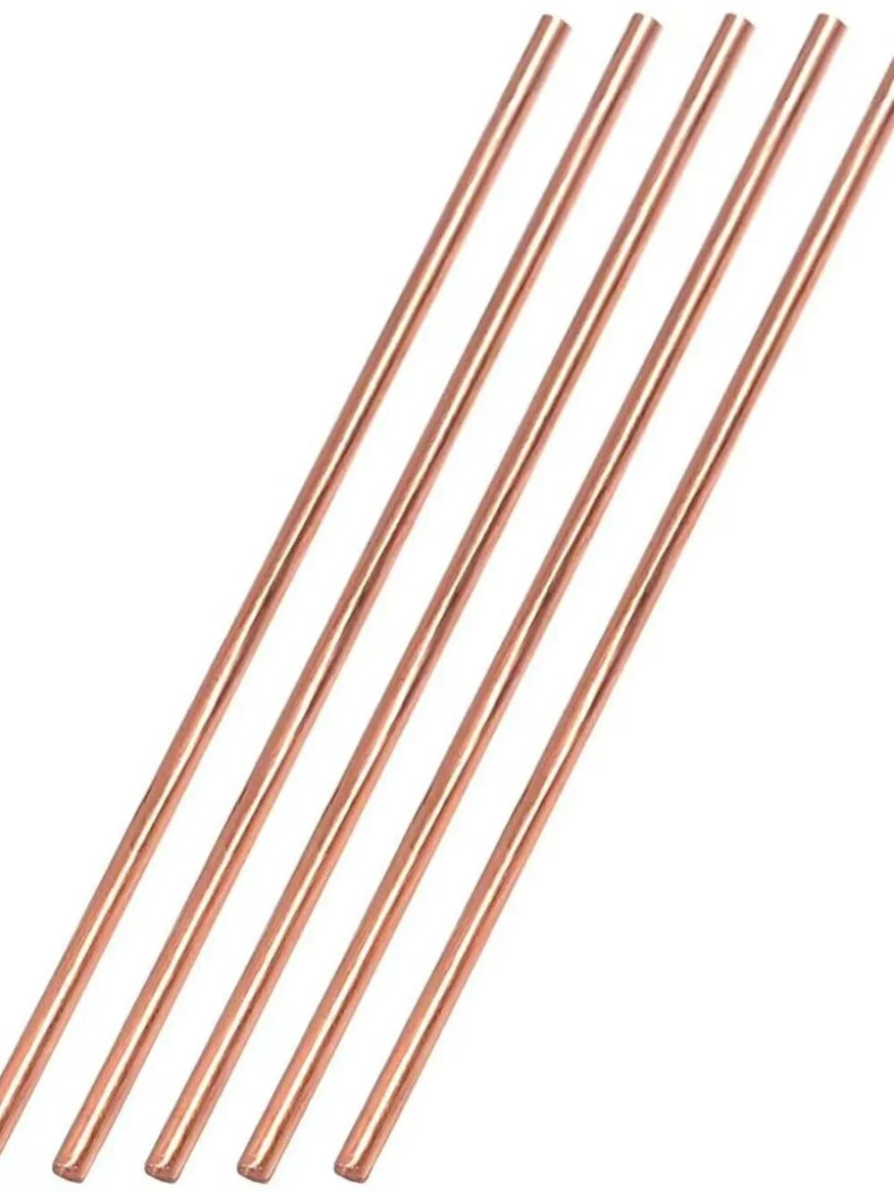 5PCS Pure Copper Round Rod Length 15.7